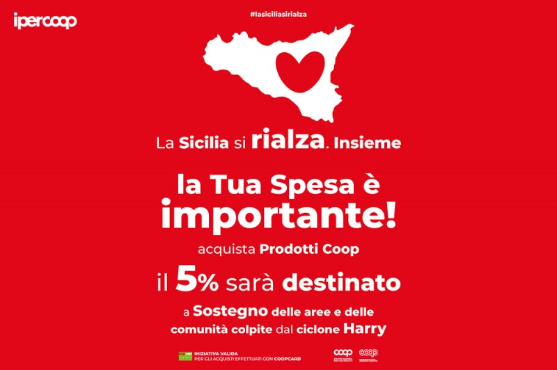 La Sicilia si rialza. Insieme: la spesa solidale che aiuta le comunità colpite dal ciclone Harry